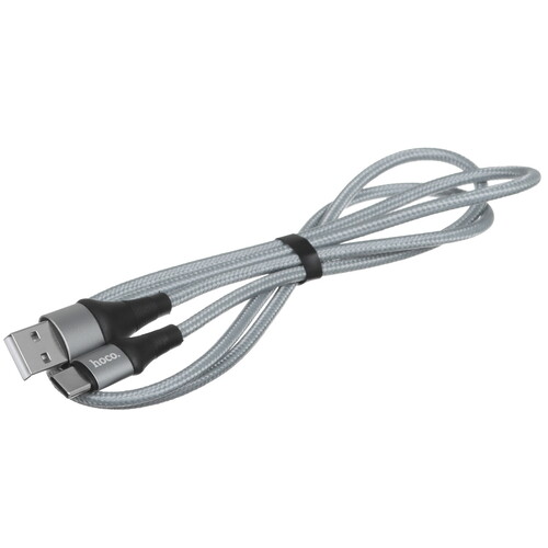 Купить Кабель круглый Hoco USB Type-C - USB 2.0 Type-A серый 1 м  5475032. Характеристики, отзывы и цены в Донецке