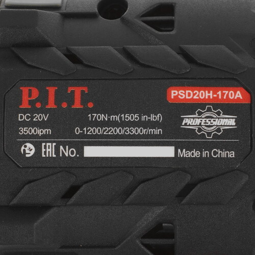 Купить Винтоверт P.I.T. PSD20H-170A OnePower 20V , Без ЗУ, Без АКБ  9227324. Характеристики, отзывы и цены в Донецке