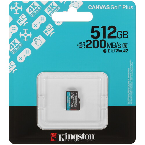 Купить Карта памяти Kingston Canvas Go! Plus microSDXC 512 ГБ  5632481. Характеристики, отзывы и цены в Донецке