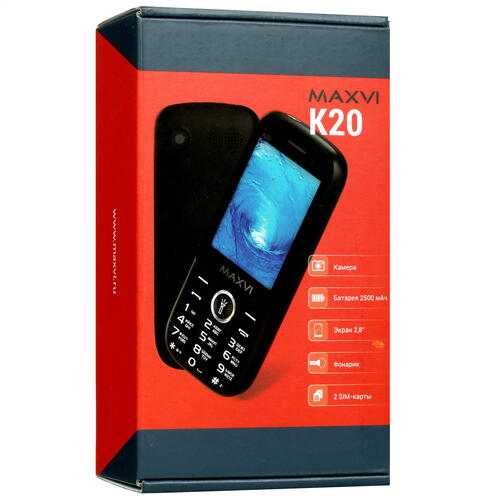 Купить Сотовый телефон Maxvi K20 черный  5005144. Характеристики, отзывы и цены в Донецке