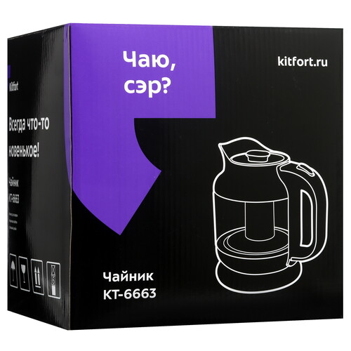 Купить Электрочайник Kitfort КТ-6663 зеленый  9074020. Характеристики, отзывы и цены в Донецке