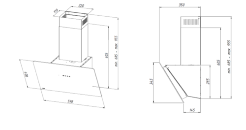 Купить Вытяжка наклонная Akpo WK-11 Smart Royal черный/черный  9207996. Характеристики, отзывы и цены в Донецке