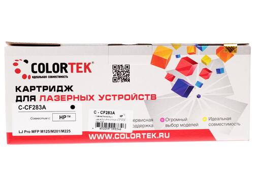 Купить Картридж лазерный Colortek CF283A черный, с чипом  1076235. Характеристики, отзывы и цены в Донецке