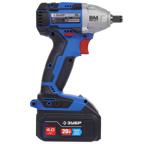 Купить Гайковерт Зубр GB-250-42 20V MAX LITHIUM PRO  9909107. Характеристики, отзывы и цены в Донецке