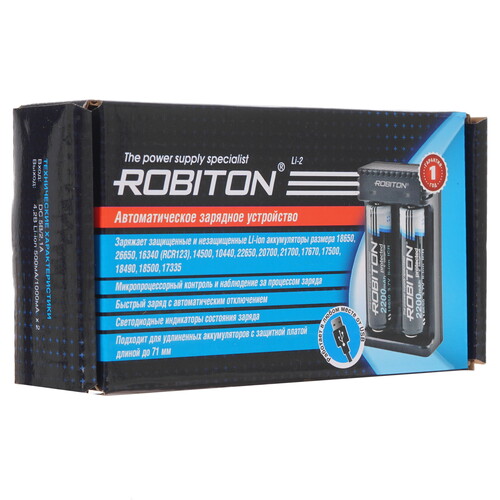 Купить Зарядное устройство ROBITON Li-2  5346373. Характеристики, отзывы и цены в Донецке