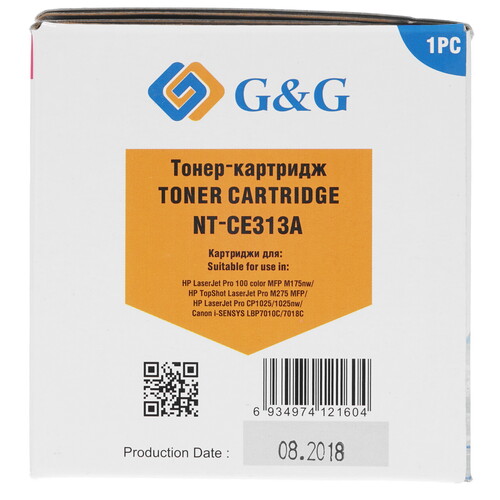 Купить Картридж лазерный G&G NT-CE313A пурпурный  0186723. Характеристики, отзывы и цены в Донецке