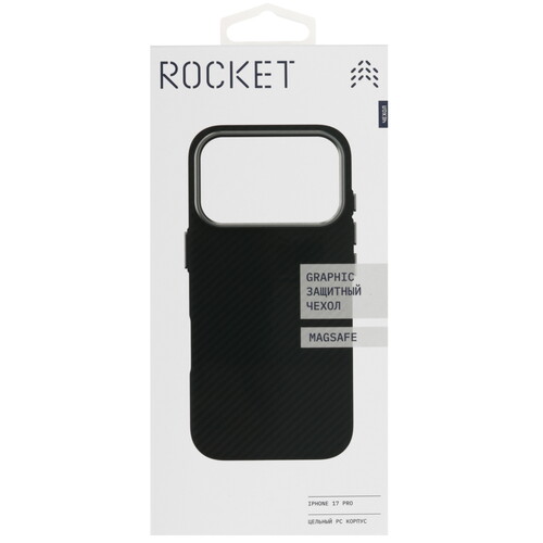 Купить Накладка  Rocket Graphic для Apple iPhone 17 Pro черный  5639094. Характеристики, отзывы и цены в Донецке