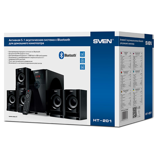 Купить Колонки SVEN HT-201 черный  4900351. Характеристики, отзывы и цены в Донецке