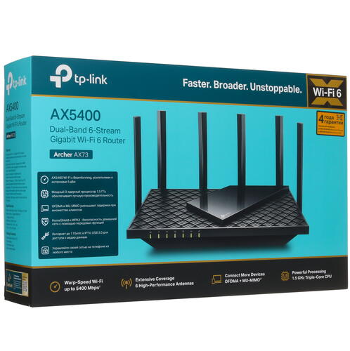 Купить Wi-Fi роутер TP-Link Archer AX73  4728771. Характеристики, отзывы и цены в Донецке