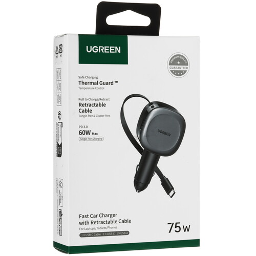 Купить Автомобильное ЗУ Ugreen EC601 серый  9263548. Характеристики, отзывы и цены в Донецке