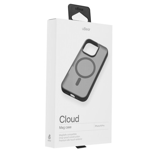 Купить Накладка  uBear Cloud Mag Case для Apple iPhone 16 Pro черный/прозрачный  5474377. Характеристики, отзывы и цены в Донецке