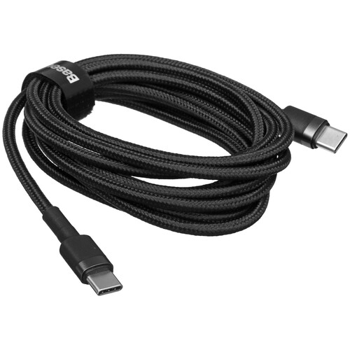 Купить Кабель круглый Baseus USB Type-C - USB Type-C черный 2 м  9167107. Характеристики, отзывы и цены в Донецке