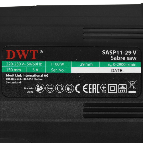 Купить Сабельная пила DWT SASP11-29 V  9297966. Характеристики, отзывы и цены в Донецке
