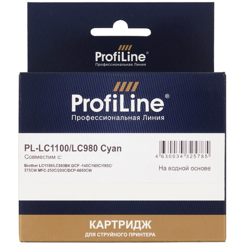Купить Картридж ProfiLine PL-LC1100/LC980C голубой  9128981. Характеристики, отзывы и цены в Донецке