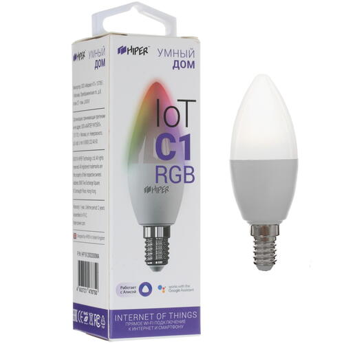 Купить Умная светодиодная лампа HIPER IoT C1 RGB  1629313. Характеристики, отзывы и цены в Донецке
