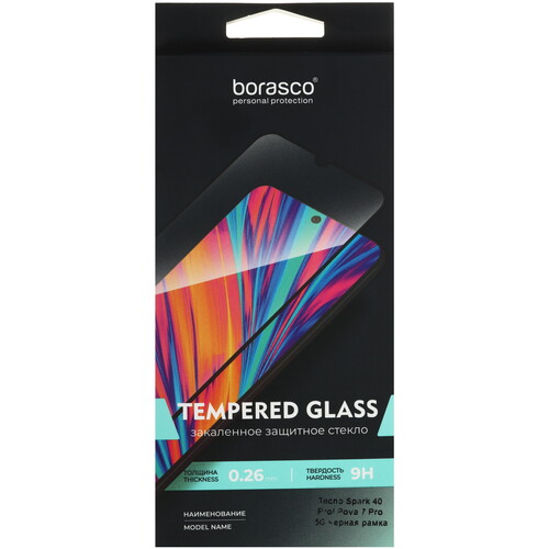 Купить Защитное стекло BoraSCO для экрана Tecno SPARK 40 Pro  9286562. Характеристики, отзывы и цены в Донецке