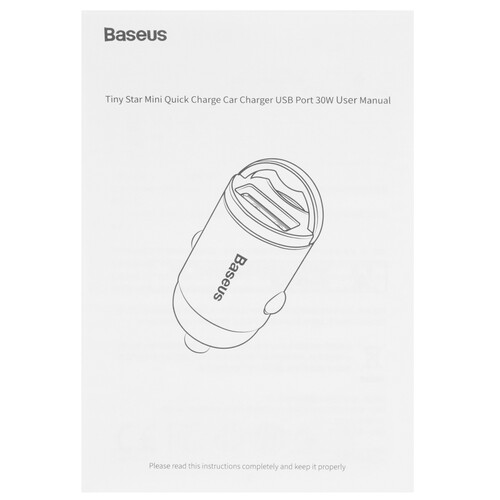 Купить Автомобильное ЗУ Baseus Tiny Star Mini черный  5474685. Характеристики, отзывы и цены в Донецке
