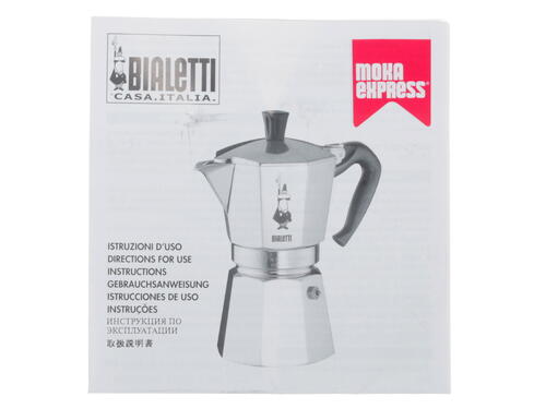 Купить Гейзерная кофеварка Bialetti Moka Express серебристый  1122967. Характеристики, отзывы и цены в Донецке