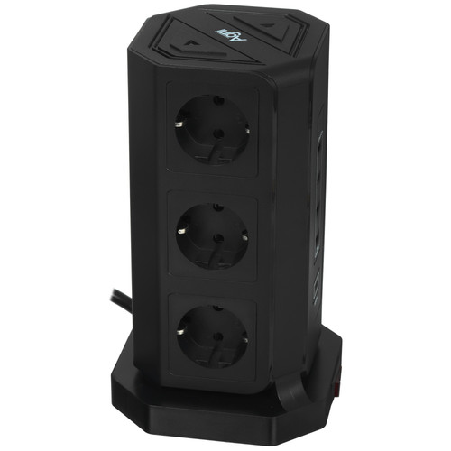 Купить Сетевой фильтр AGNI TP-VD5U9E-C черный  9289334. Характеристики, отзывы и цены в Донецке