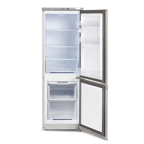 Купить Холодильник с морозильником   БИРЮСА M418 серебристый  9283699. Характеристики, отзывы и цены в Донецке