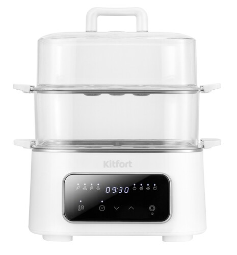 Купить Пароварка Kitfort КТ-6467 белый  9236262. Характеристики, отзывы и цены в Донецке