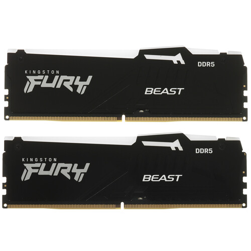 Купить Оперативная память Kingston FURY Beast Black RGB [KF556C40BB2AK2-64] 64 ГБ  5635250. Характеристики, отзывы и цены в Донецке