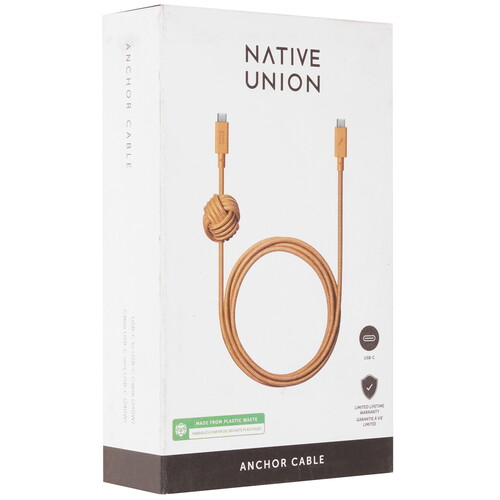 Купить Кабель круглый Native Union USB Type-C - USB Type-C желтый 3 м  5466026. Характеристики, отзывы и цены в Донецке