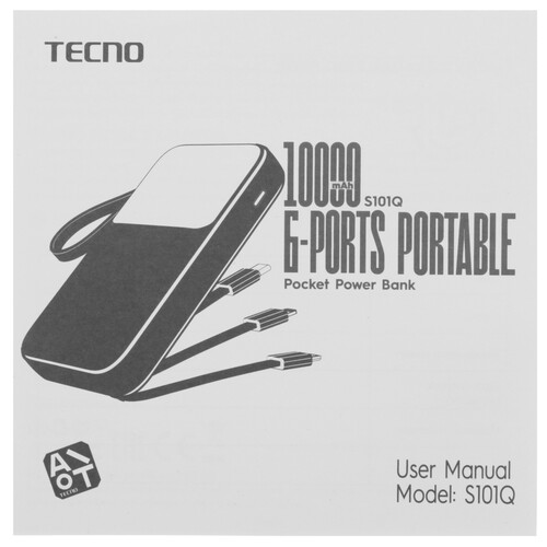 Купить Портативный аккумулятор Tecno S101Q черный  5633621. Характеристики, отзывы и цены в Донецке