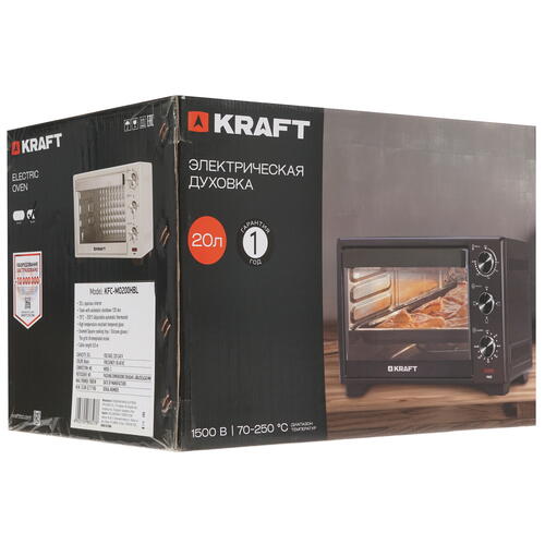 Купить Мини-печь Kraft KFC-MO 200 HBL черный  9080959. Характеристики, отзывы и цены в Донецке
