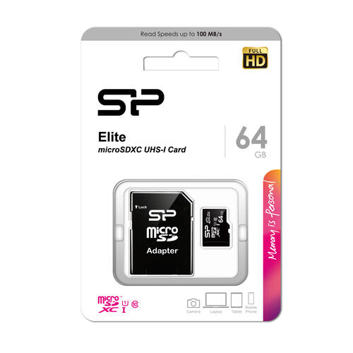 Купить Карта памяти Silicon Power Elite microSDXC 64 ГБ [SP064GBSTXBU1V10SP]  5014829. Характеристики, отзывы и цены в Донецке