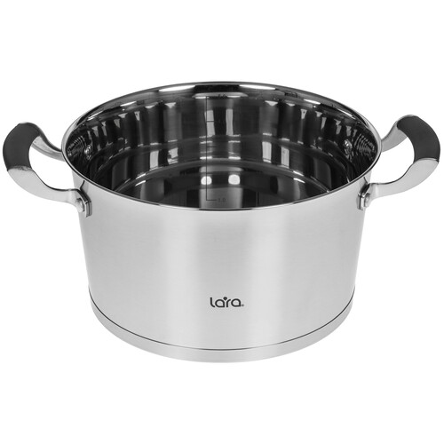 Купить Кастрюля Lara Венера LR02-281 5.5 л 24 см серебристый  9214941. Характеристики, отзывы и цены в Донецке