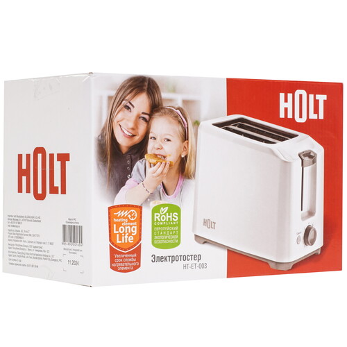 Купить Тостер Holt HT-ET-003 белый  9284888. Характеристики, отзывы и цены в Донецке