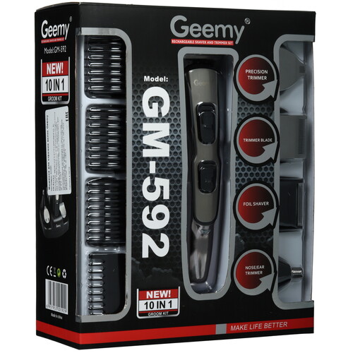 Купить Машинка для стрижки Geemy GM-592 серебристый/черный  5492182. Характеристики, отзывы и цены в Донецке