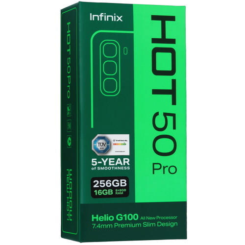 Купить 6.78" Смартфон Infinix HOT 50 Pro 256 ГБ серый  5491560. Характеристики, отзывы и цены в Донецке