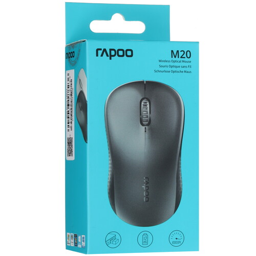 Купить Мышь беспроводная RAPOO M20  черный  9125969. Характеристики, отзывы и цены в Донецке
