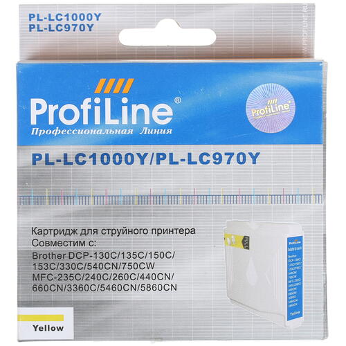 Купить Картридж ProfiLine PL-LC1000Y желтый  0185980. Характеристики, отзывы и цены в Донецке