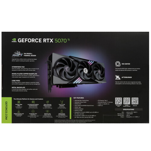 Купить Видеокарта MSI GeForce RTX 5070 Ti GAMING TRIO OC  5624321. Характеристики, отзывы и цены в Донецке