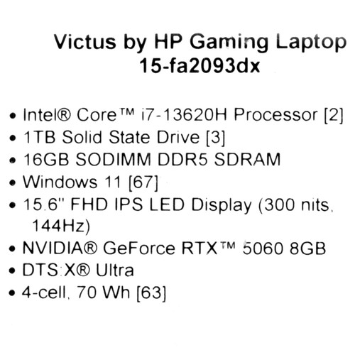 Купить 15.6" Ноутбук HP Victus 15-fa2093dx серый  5639419. Характеристики, отзывы и цены в Донецке