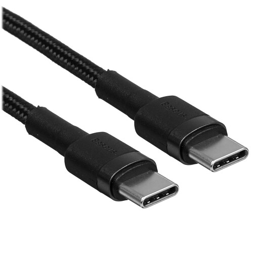 Купить Кабель круглый Baseus USB Type-C - USB Type-C черный 2 м  9167107. Характеристики, отзывы и цены в Донецке