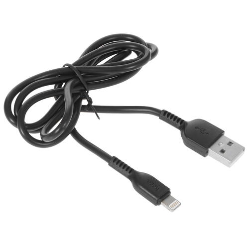 Купить Кабель круглый Hoco Lightning 8-pin - USB 2.0 Type-A черный 1 м  5452380. Характеристики, отзывы и цены в Донецке
