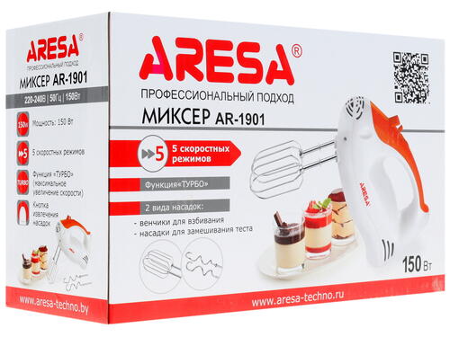 Купить Миксер ARESA AR-1901 белый  1085217. Характеристики, отзывы и цены в Донецке