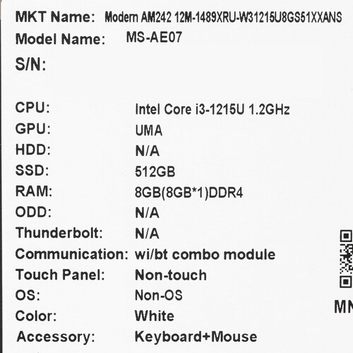Купить 23.8" Моноблок MSI Modern AM242 12M-1489XRU  5488658. Характеристики, отзывы и цены в Донецке