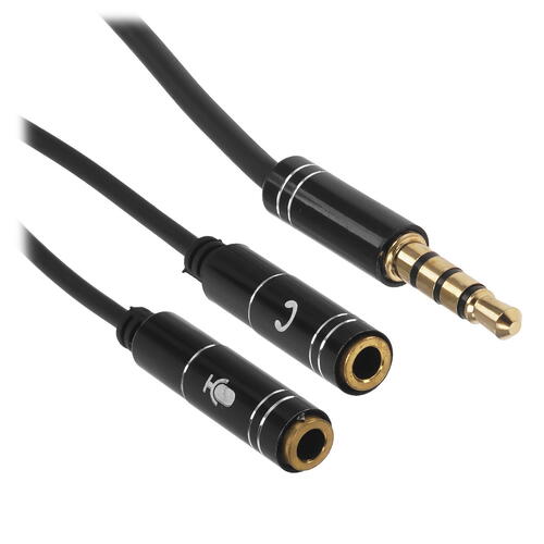 Купить Разветвитель   Cablexpert 3.5 mm jack x2 - 4-pin 3.5 mm jack черный  5452294. Характеристики, отзывы и цены в Донецке