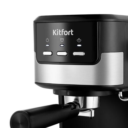 Купить Кофеварка рожковая Kitfort КТ-7211 черный  9097084. Характеристики, отзывы и цены в Донецке