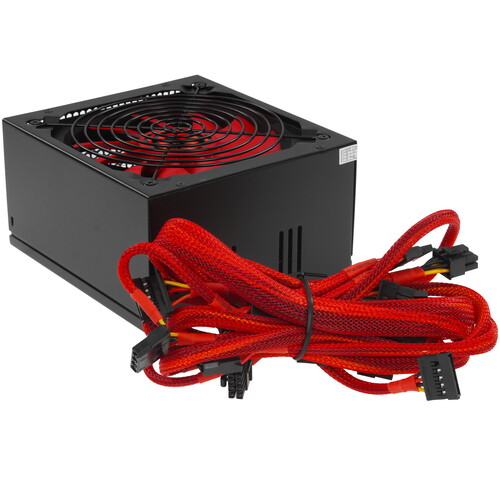 Купить Блок питания GiNZZU PC500 [17132] красный, черный  8136853. Характеристики, отзывы и цены в Донецке