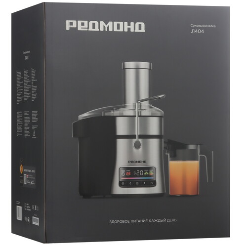 Купить Соковыжималка электрическая РЕДМОНД J1404 серебристый  9237052. Характеристики, отзывы и цены в Донецке