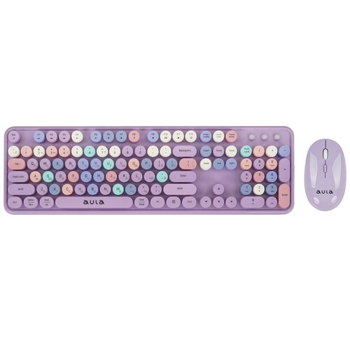 Купить Клавиатура+мышь беспроводная   AULA AC306 фиолетовый  9096833. Характеристики, отзывы и цены в Донецке
