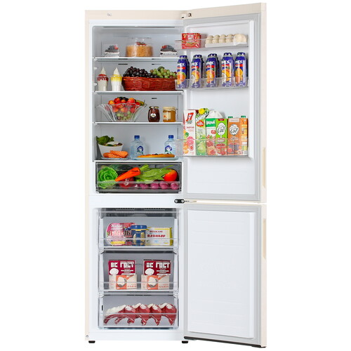 Купить Холодильник с морозильником   LG GA-B459CEWL бежевый  1614991. Характеристики, отзывы и цены в Донецке