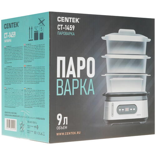 Купить Пароварка Centek CT-1459 серебристый  5369581. Характеристики, отзывы и цены в Донецке