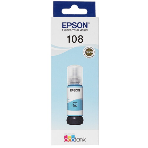 Купить Чернила  Epson 108 (C13T09C54A) светло-голубой  5406712. Характеристики, отзывы и цены в Донецке